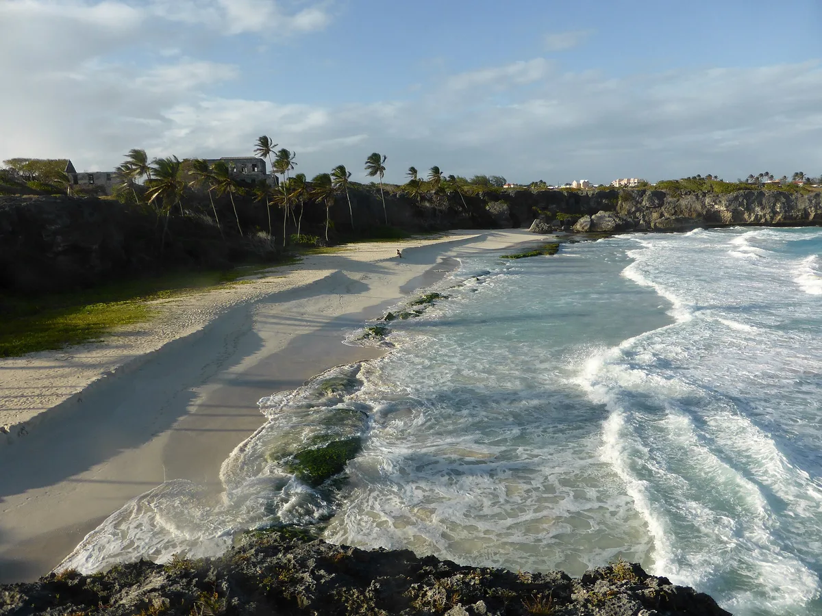 Barbados coastline on a calm scenic day